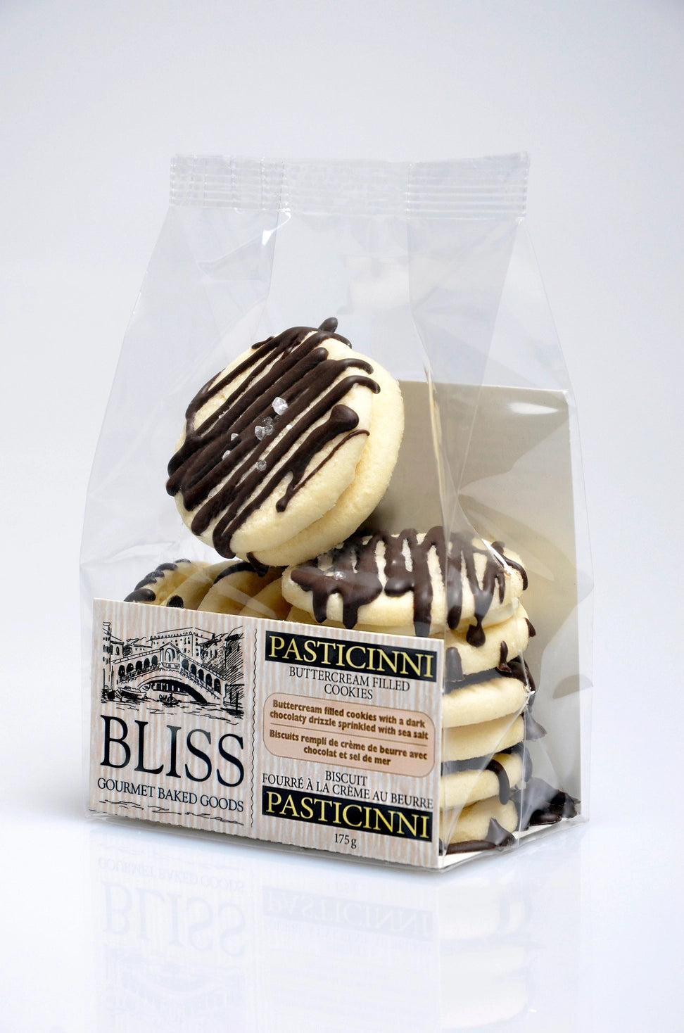 Bliss Gourmet Baked Goods Inc  Pasticinni Buttercream Filled Cookies 6 oz bag