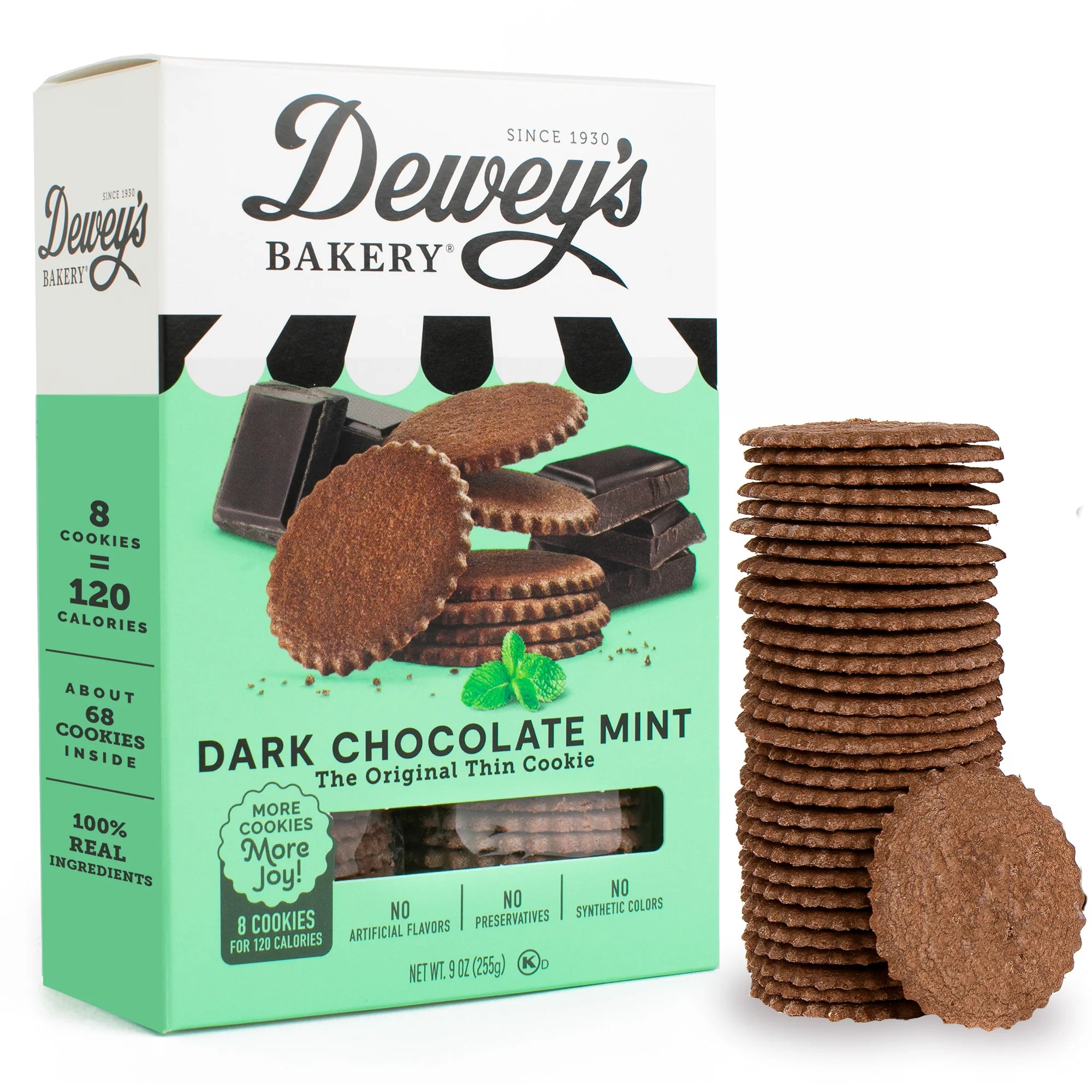 Dewey's Moravian Style Dark Chocolate Mint Cookie Thins