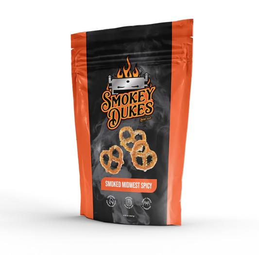 Smokey Duke Smoked Midwest Spicy Pretzels 4.5 oz bag