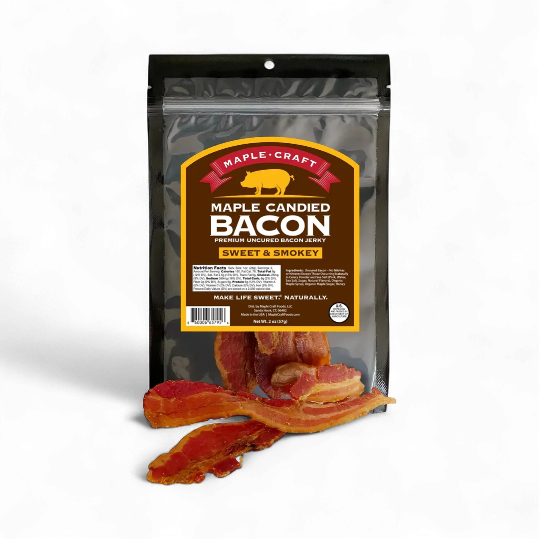 Maple Craft Foods Maple Candied Bacon Jerky, Sweet & Smokey 2 oz bag