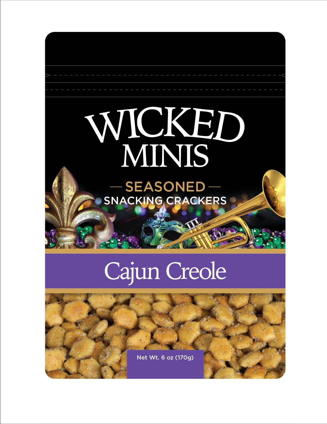 Wicked Mini's Cajun Creole Oyster Crackers  6 oz bag
