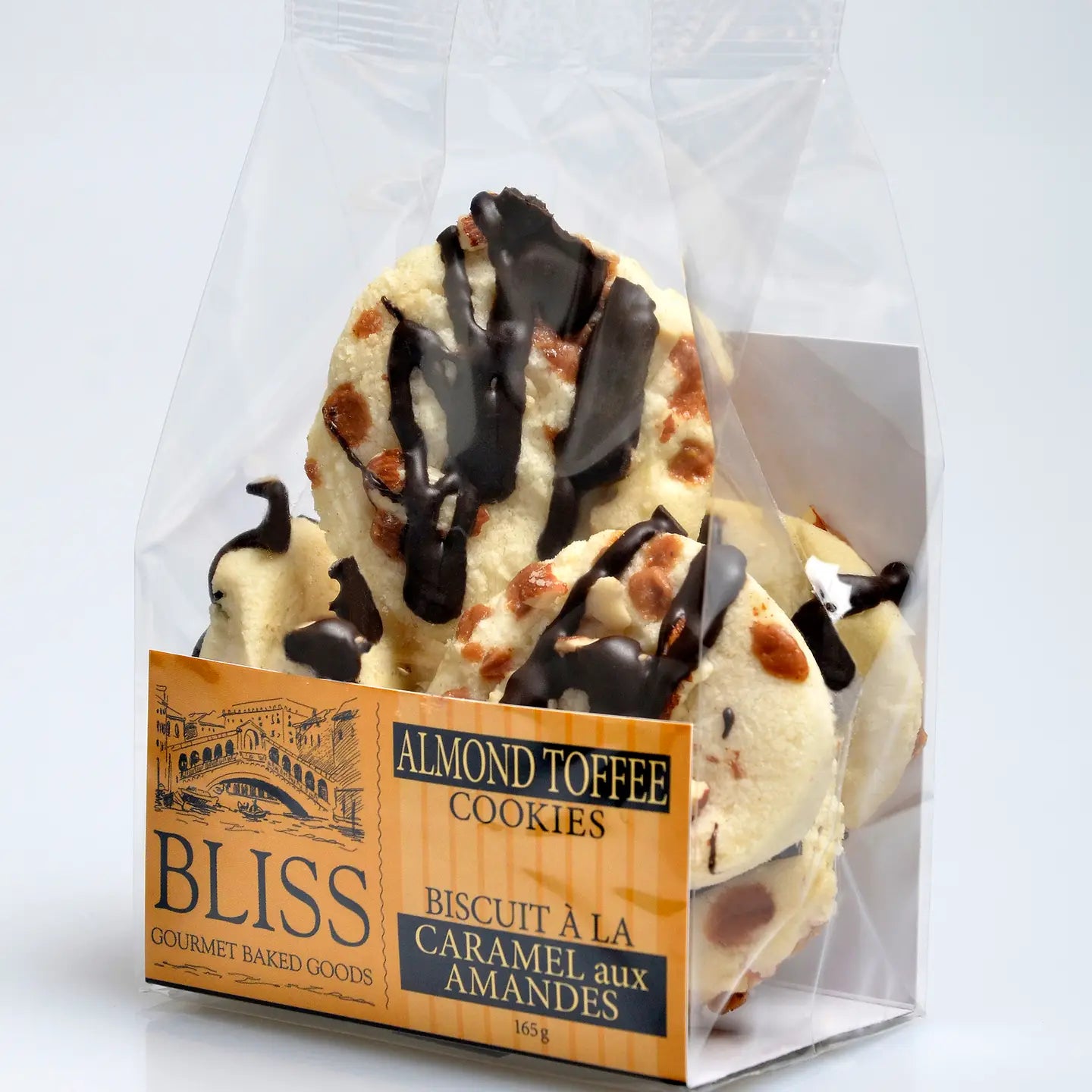 Bliss Gourmet Baked Goods Inc Almond Toffee Cookies 6 ounce bag