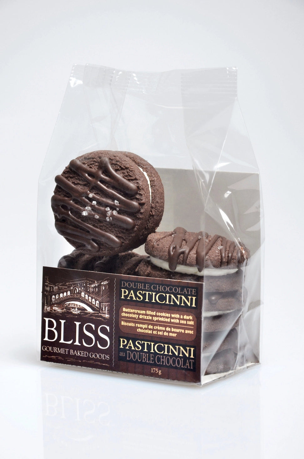 Bliss Gourmet Baked Goods Inc Double Chocolate Pasticinni 6 oz bag