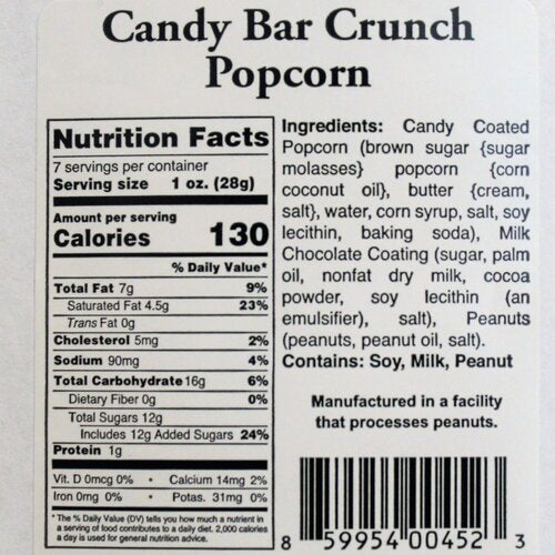 Homegrown Gourmet Candy Bar Crunch Popcorn 8oz.