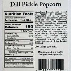 Homegrown Gourmet Dill Pickle Popcorn 8oz.