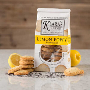 KLARA’S Gourmet Cookies Lemon Poppy Shortbread Cookies 7 Ounce Bag