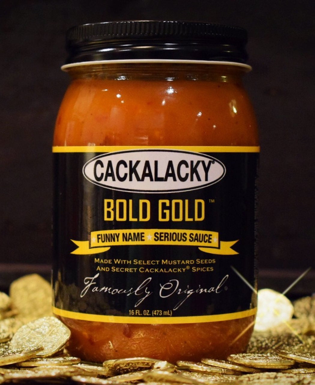 Cackalacky Bold Gold Serious Sauce 16oz