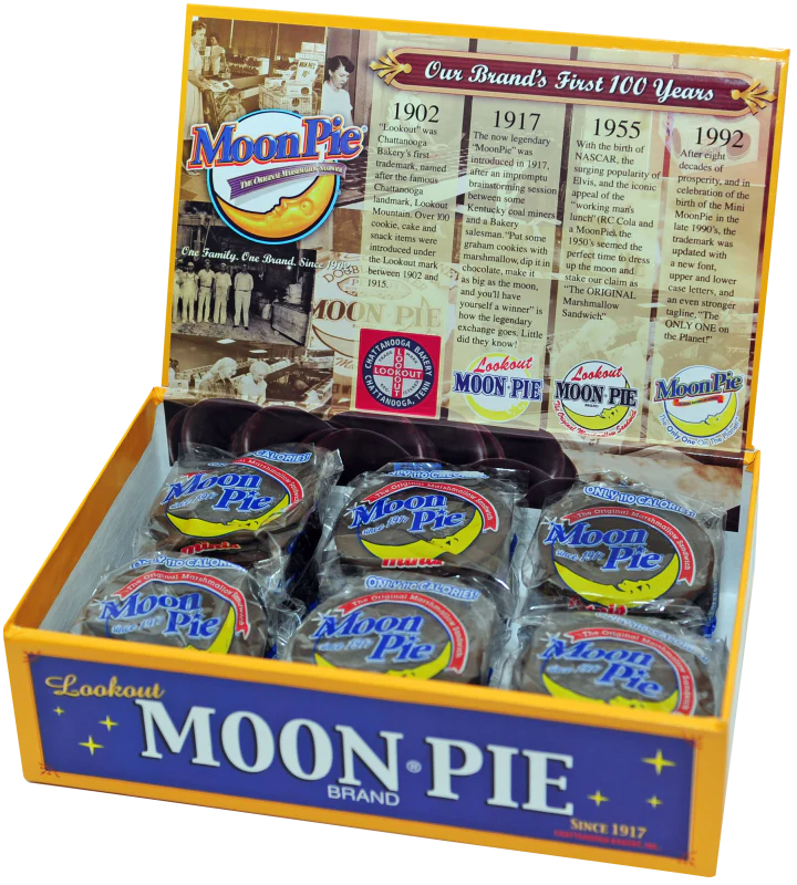 Moonpie Collectable Cigar Boxes filled with 12 mini Chocolate Moonpies