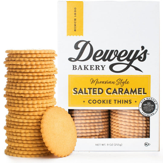 Dewey's Moravian Style Salted Carmel Cookie Thins 9 oz.